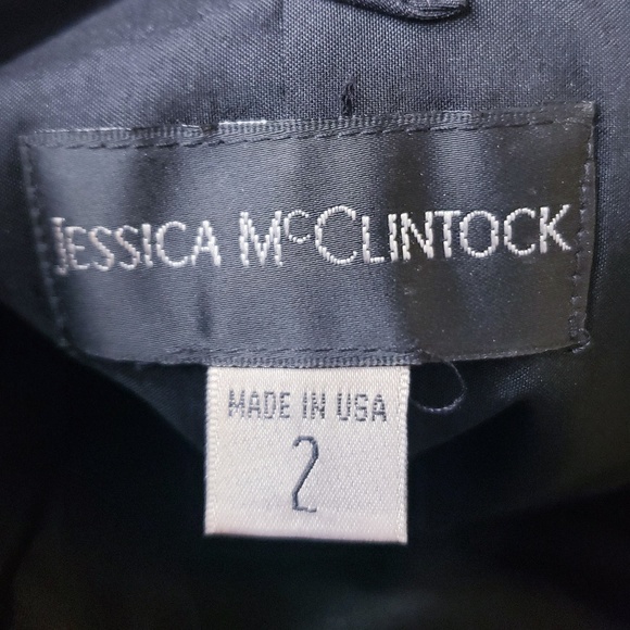 Jessica McClintock Sequin Bow Cocktail Dress - Picture 2 of 8